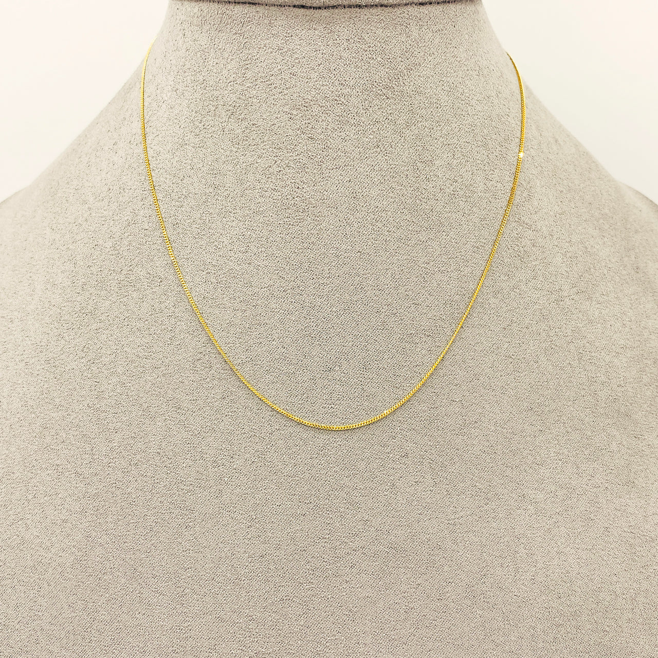 Cadena Oro 14k - Barbada Diamantada 0.9 mm, 35/40/45 cm Largo