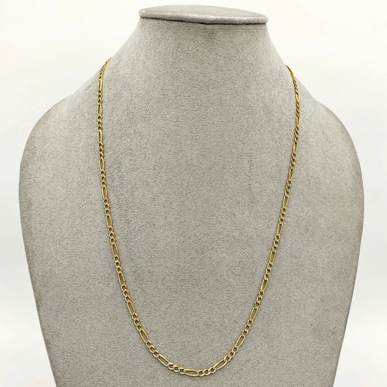 Cadena Cartie Oro 10k, con Acabado Platinado, 55 cm de Largo, 3 mm de Ancho