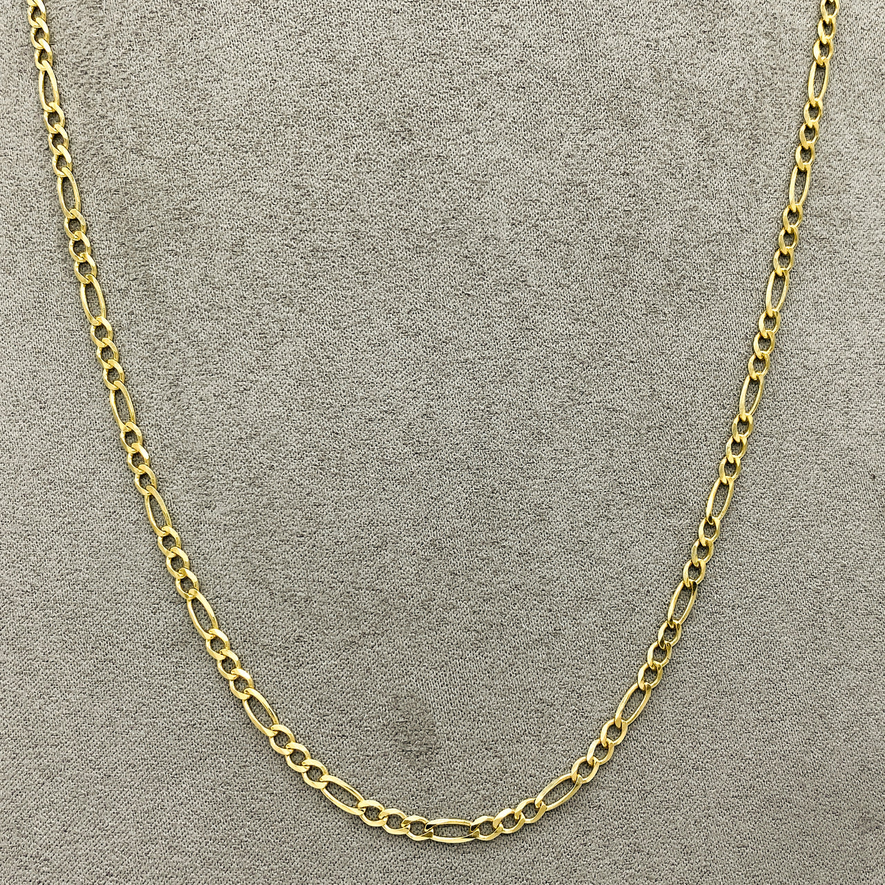 Cadena Oro 10k - Tejido Cartie 60 cm de Largo, 3 mm de Ancho