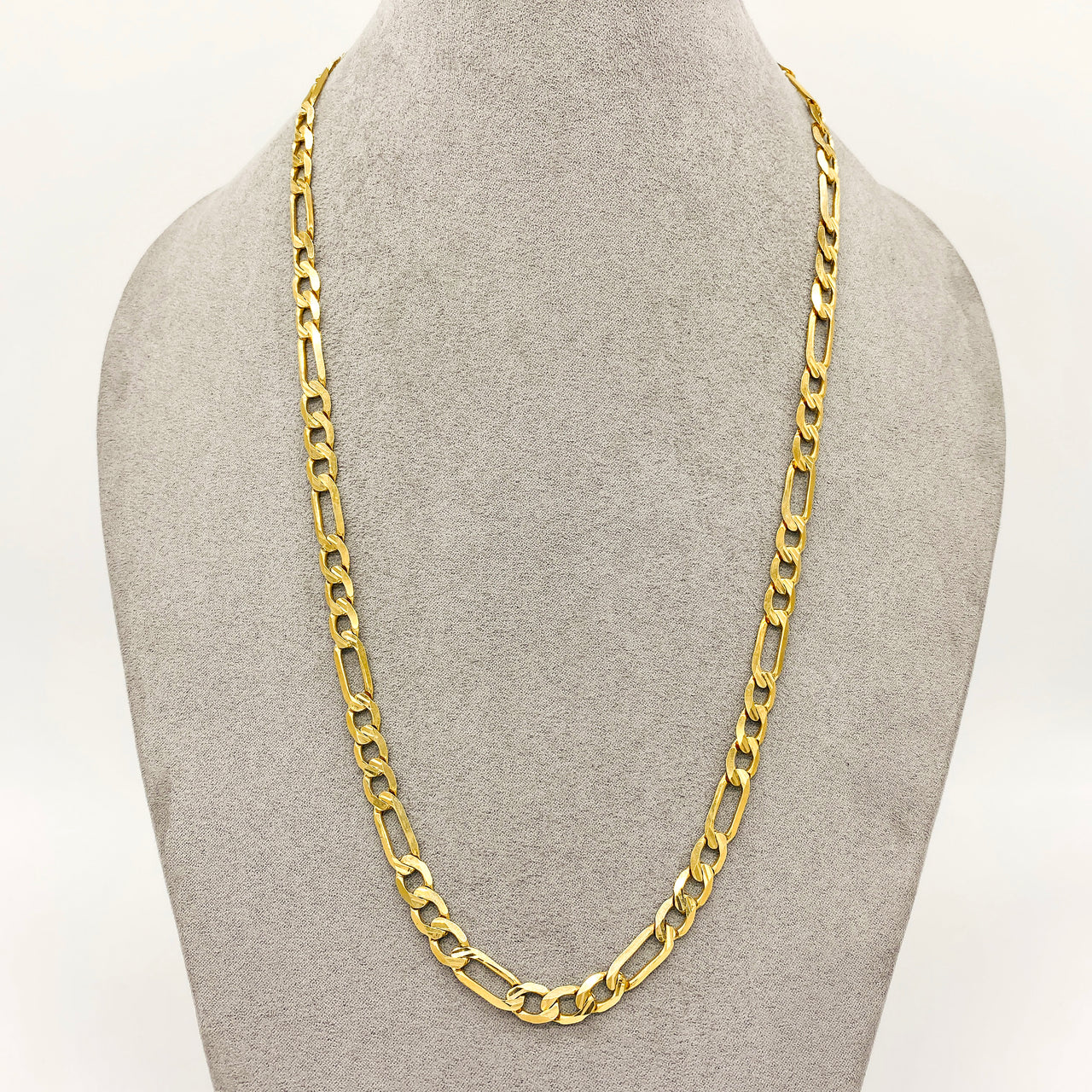 Cadena Oro 10k - Cartie Diamantada 60 cm, Ancho 7 mm