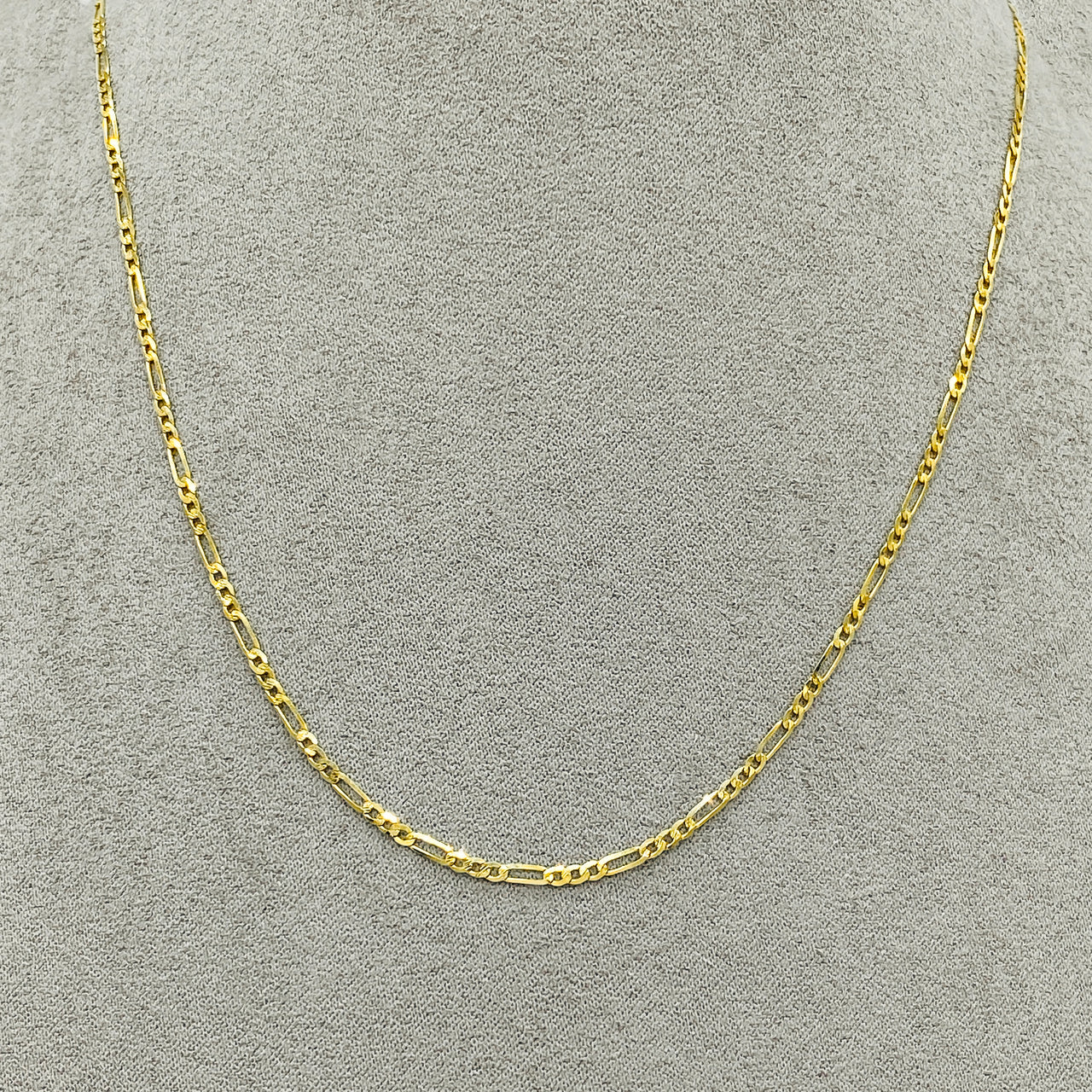 Cadena Oro Italiano 10k - 3x1 Diamantada 40/45/50/55 cm, Ancho 2 mm