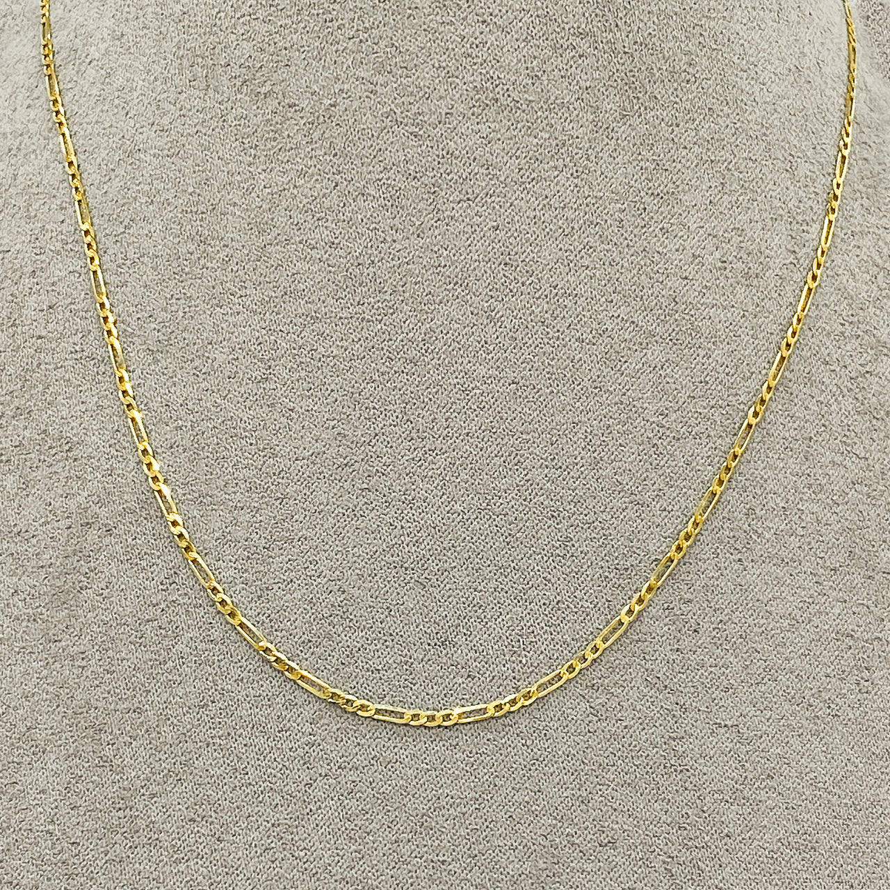 Cadena Oro Italiano 10k - 3x1 Diamantada 35/45/50 cm, Ancho 1.5 mm