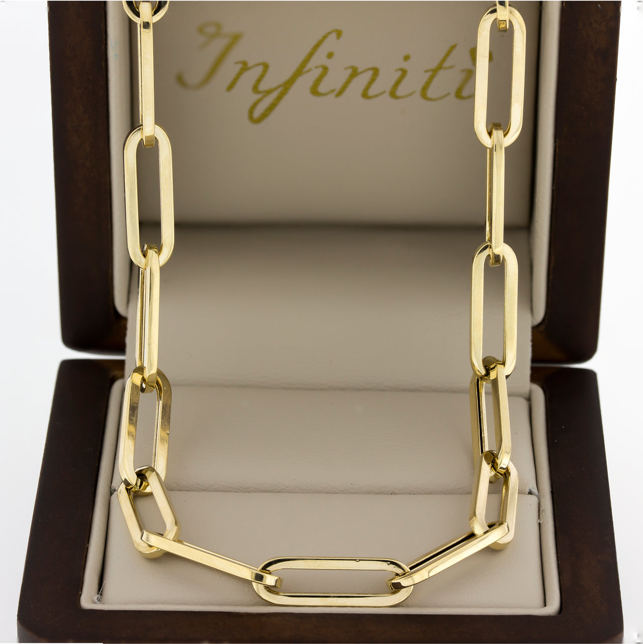 Cadena Oro 14k - Estilo Clip 45 cm de Largo, 1.6 x 0.5 cm Ancho