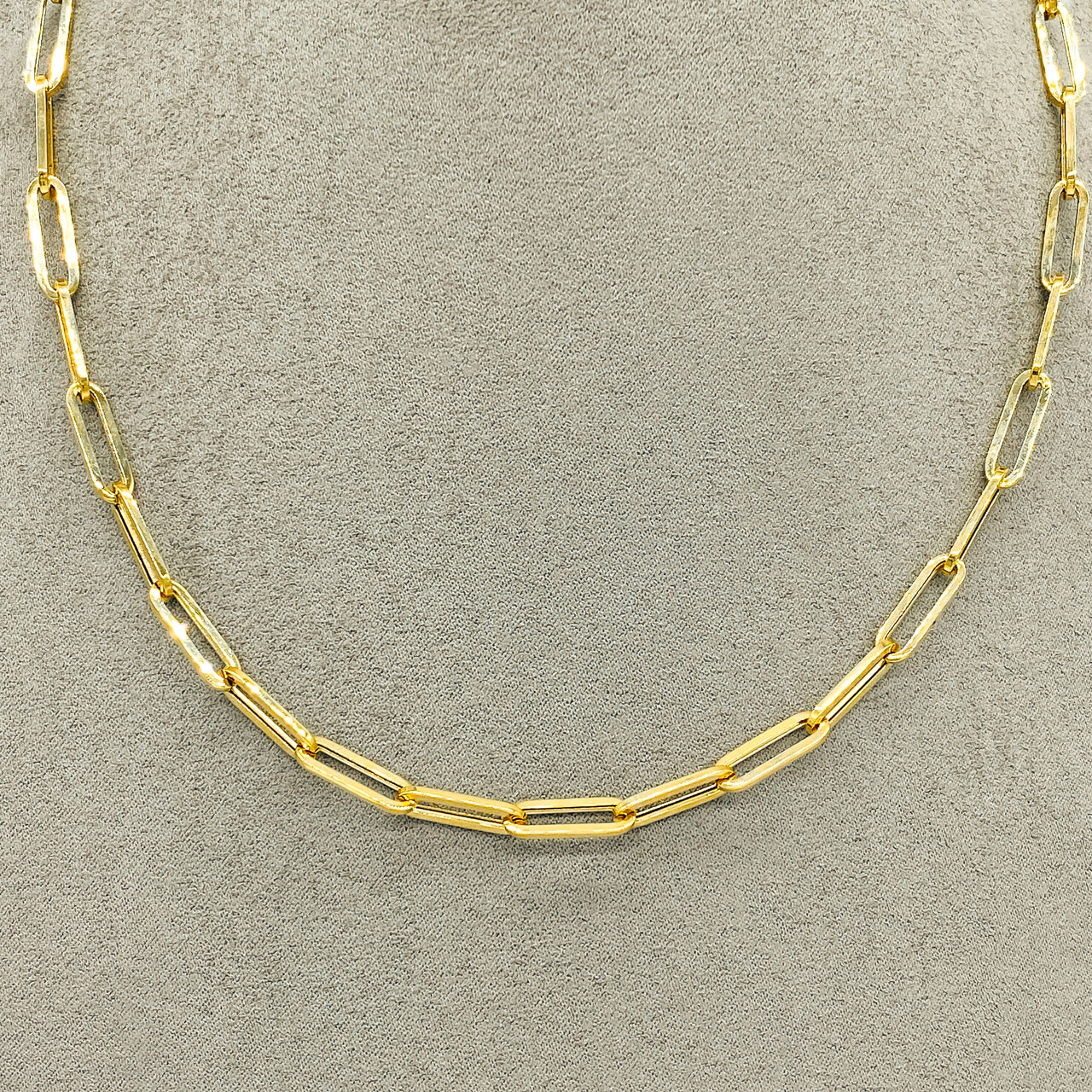 Cadena Oro 14k - Estilo Clip 45 cm de Largo, 1.6 x 0.5 cm Ancho