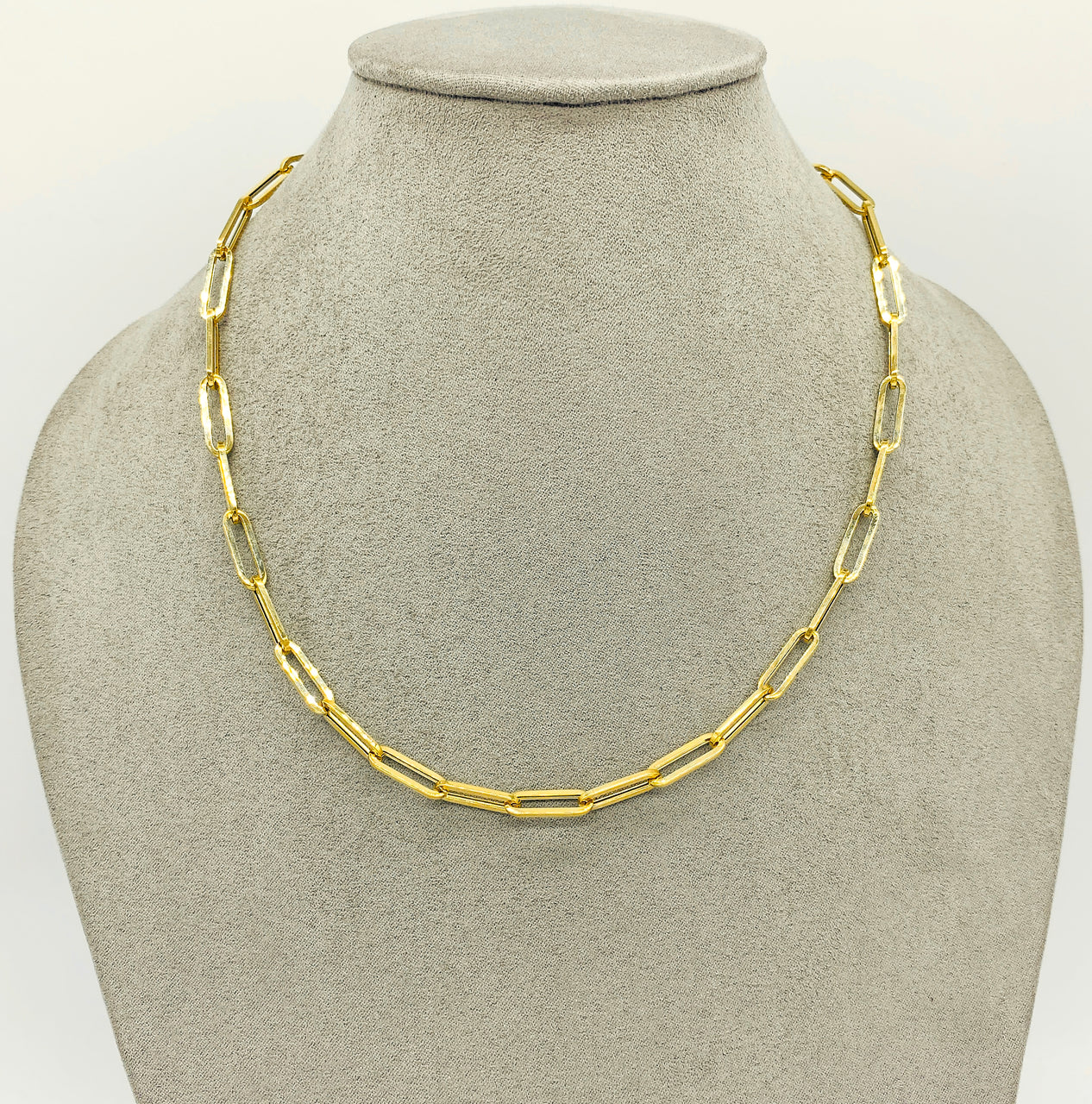 Cadena Oro 14k - Estilo Clip 45 cm de Largo, 1.6 x 0.5 cm Ancho
