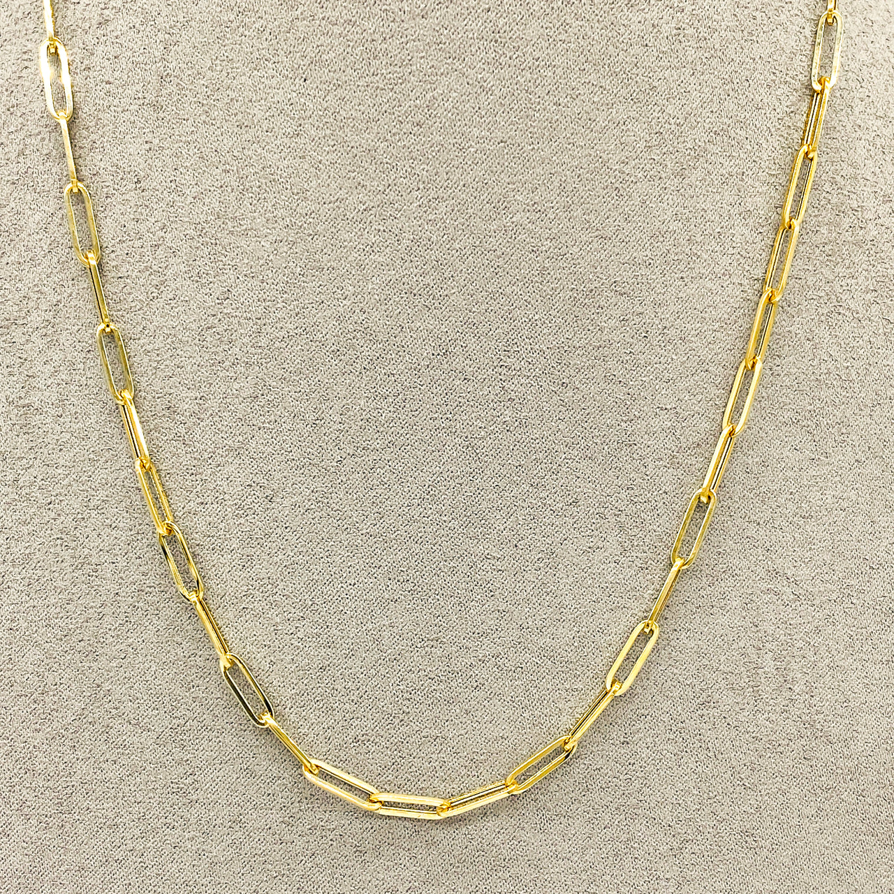 Cadena Oro 14k - Estilo Clip 45 cm de Largo, 1.1 x 0.35 cm Ancho