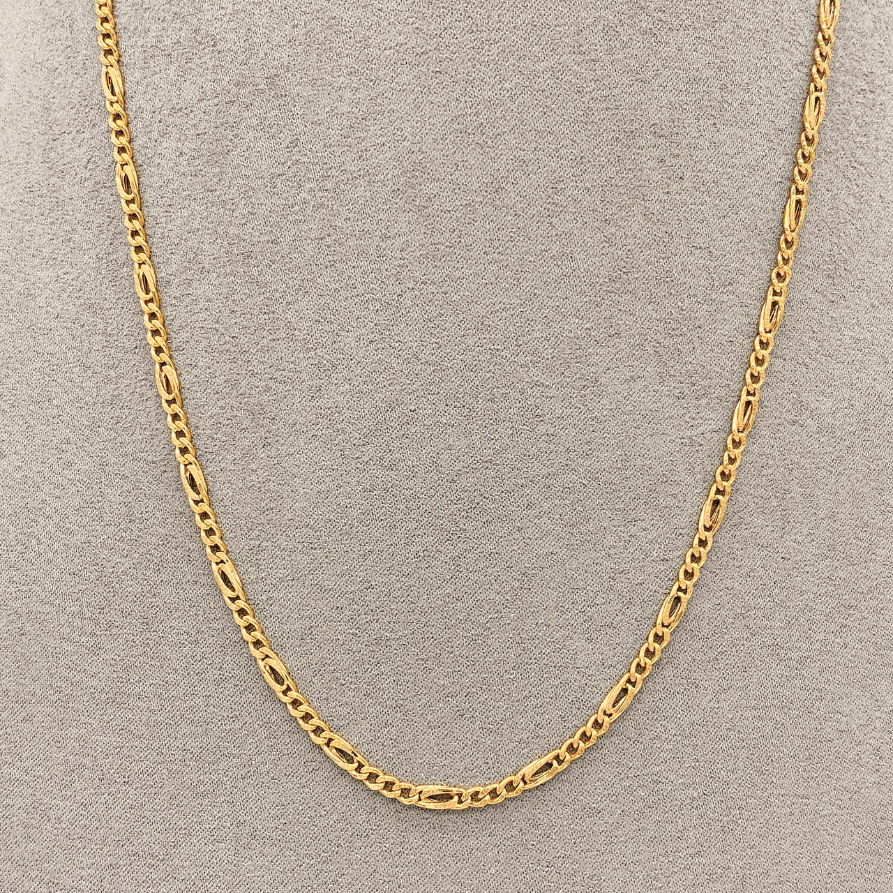 Cadena Oro 10k Perniche 3 x 1 de 50/55 cm, Ancho 3 mm