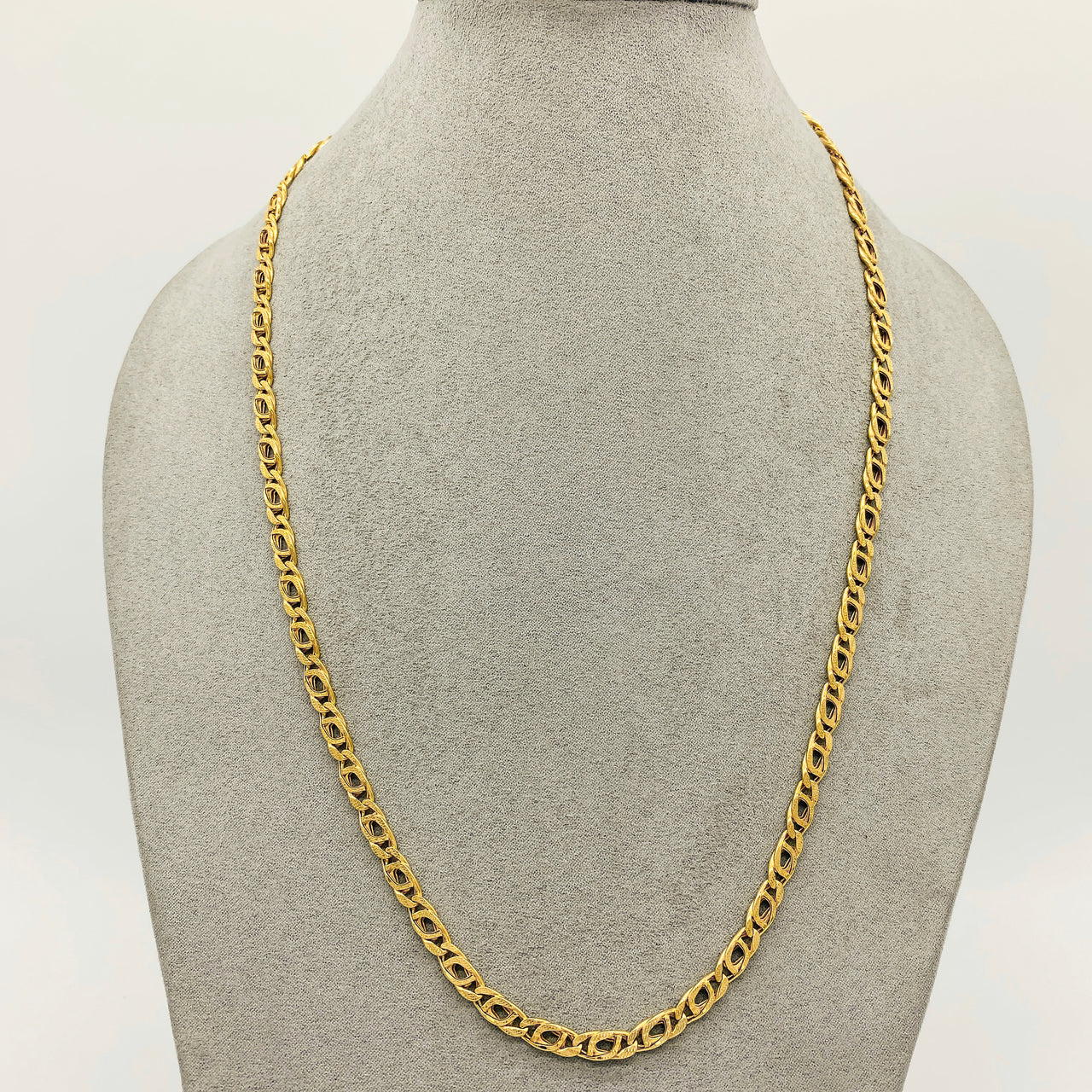 Cadena Oro 10k, Perniche 60 cm Largo, 5.2 mm Ancho