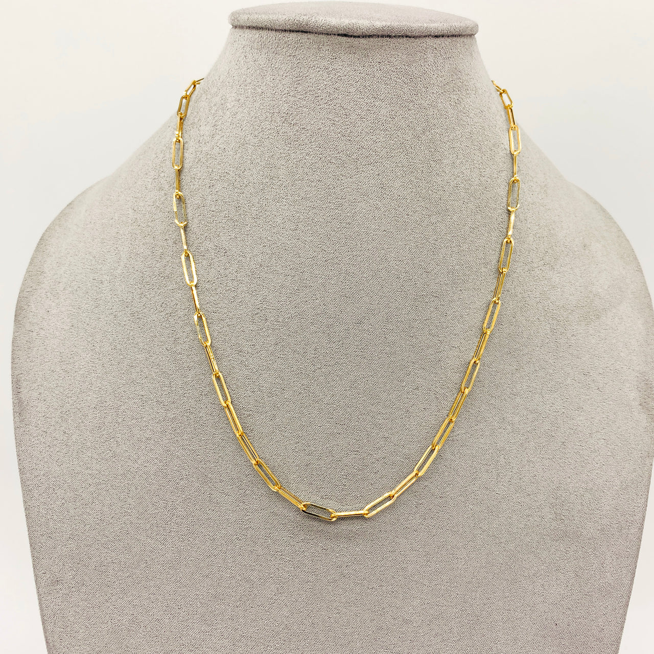 Cadena Oro 10k - Clip 10 x 3 mm, 45/50/55 cm Largo
