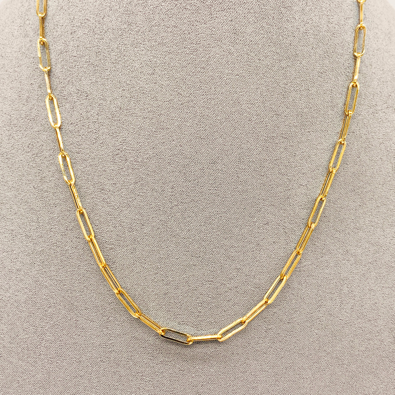 Cadena Oro 10k - Clip 10 x 3 mm, 45/50/55 cm Largo