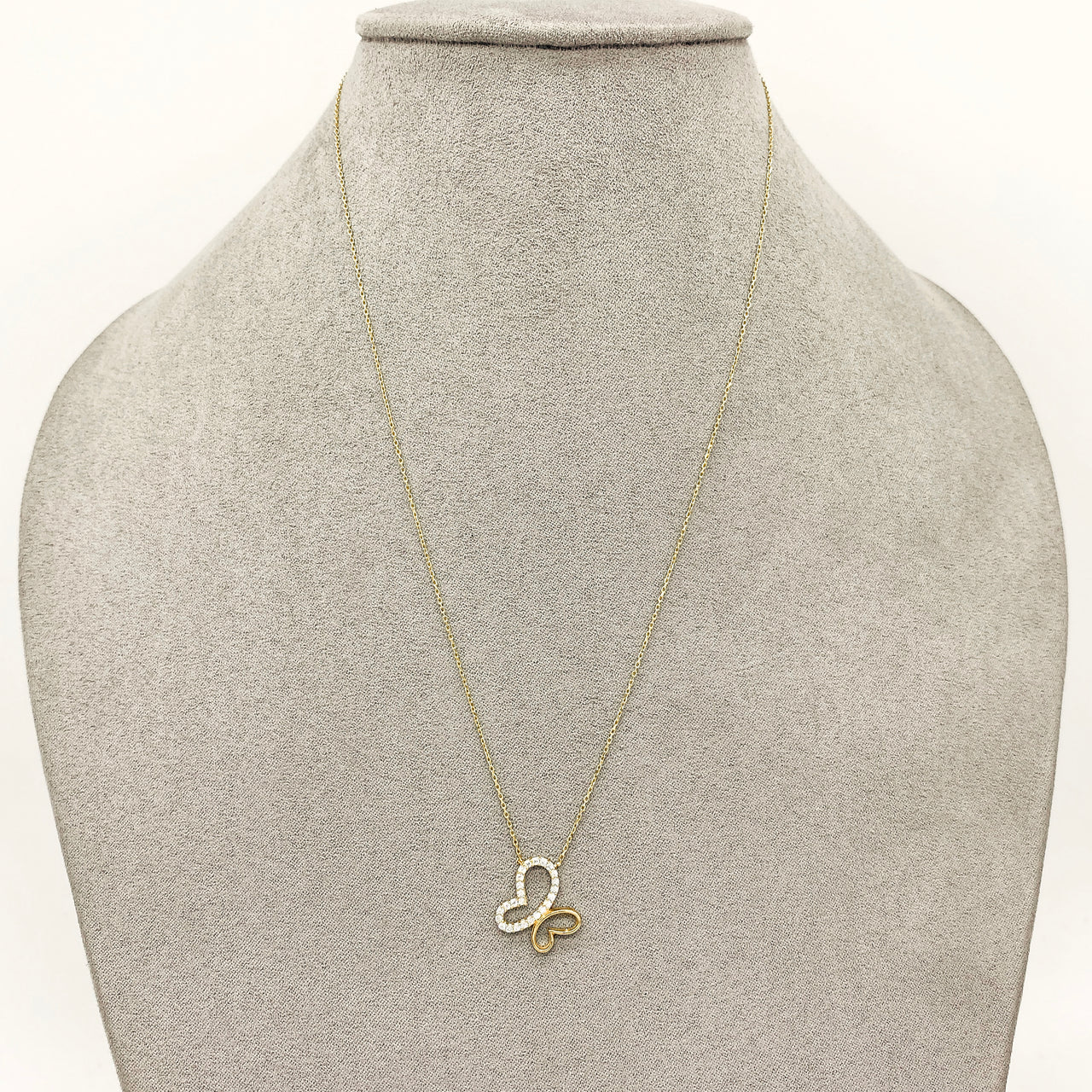 Gargantilla Oro 10k - Mariposa con Zirconias