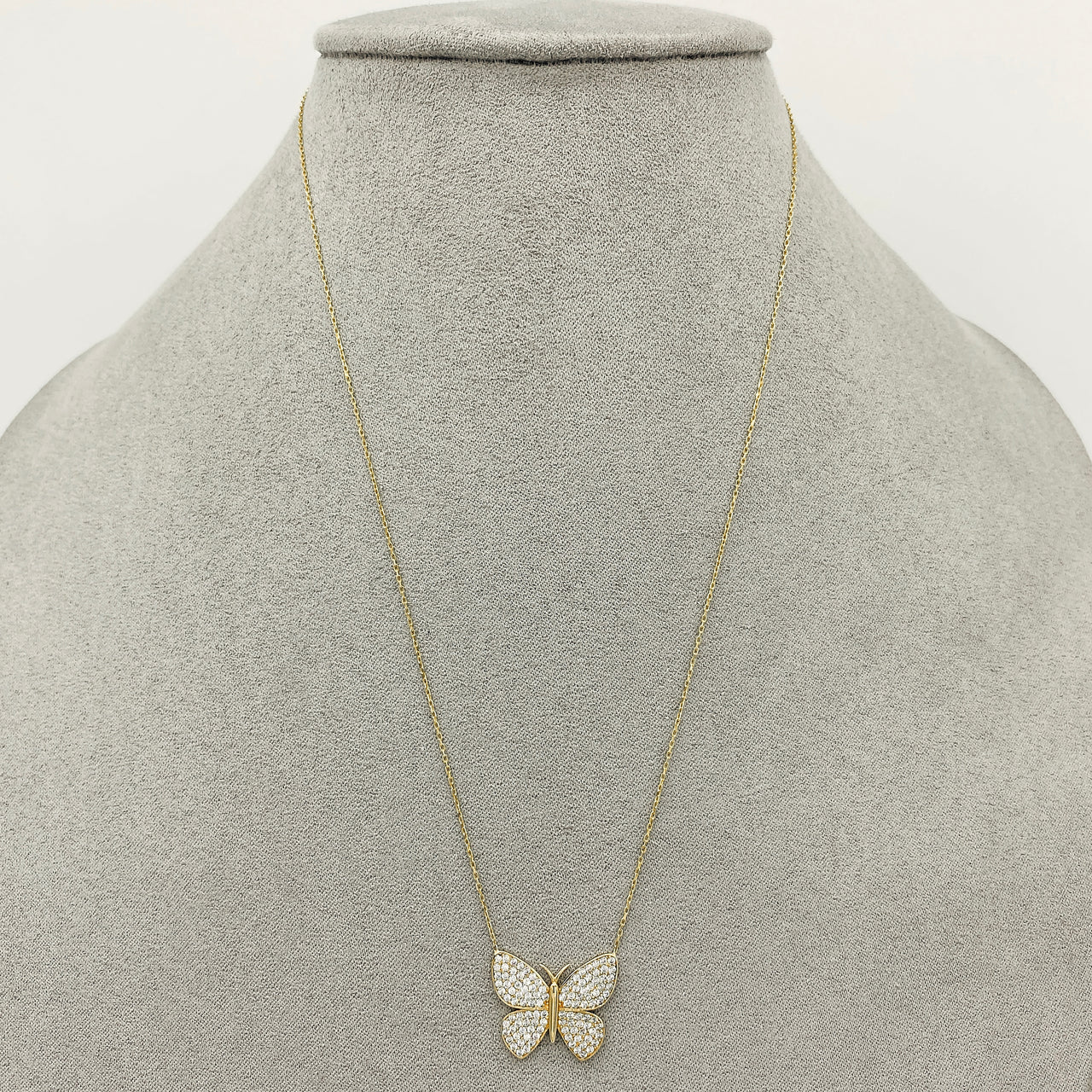 Gargantilla Oro 10k - Mariposa con Zirconias