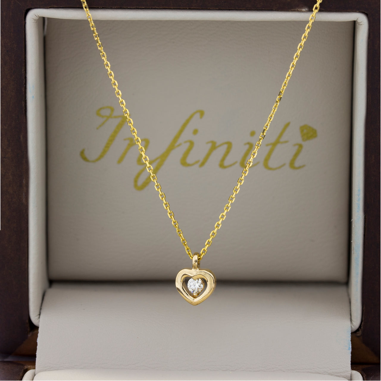 Gargantilla Oro 14k - Dije Corazón con Diamante 5 puntos