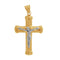 Cruz Redondeada con Cristo Blanco - Oro 14k - Infiniti Joyas
