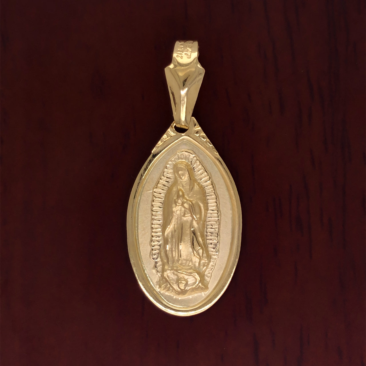 Medalla Oro 14k - Virgen de Guadalupe 2.1 cm