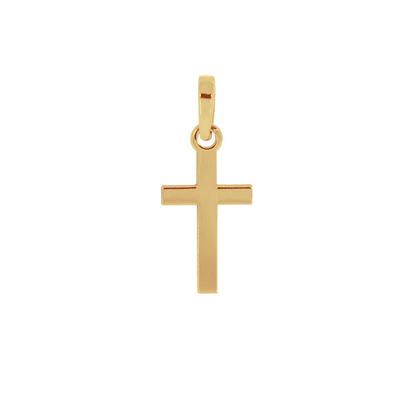 Cruz Oro 14k - Lisa de 1.8 cm Alto, 0.8 cm Ancho