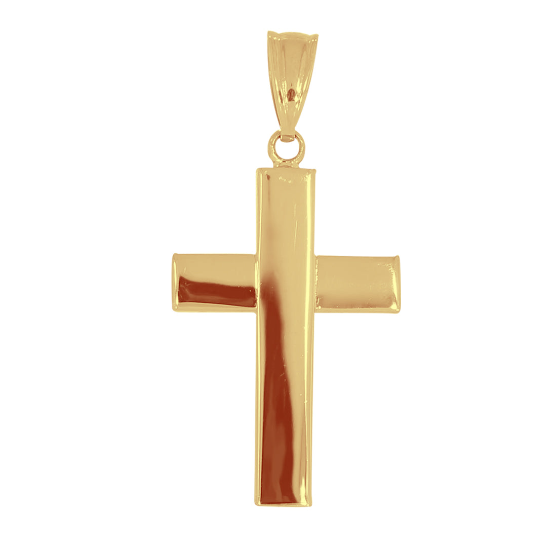 Cruz Oro 14k - Lisa de 3.1 cm Alto, 1.6 cm Ancho