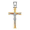 Cruz Oro 14k - Con Cristo Blanco 3.5 cm Alto, 1.8 cm Ancho