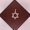 Dije Oro 14k - Estrella de David con Zirconias de 1.8 cm Ancho
