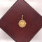 Oro Florentino 10k - Medalla Bautizo con Zirconias, 1.9 cm alto, Largo 1.3 cm