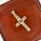 Cruz Oro Amarillo 10k con Cristo Blanco, Forma Tubo, Alto 3 cm, Ancho 1.5 cm - Infiniti Joyas