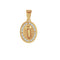 Medalla Oro Amarillo 10k, Virgen de Guadalupe con Zirconias 1.7 cm - Infiniti Joyas