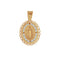 Medalla Oro Amarillo 10k, Virgen de Guadalupe con Zirconias 1.8 cm - Infiniti Joyas