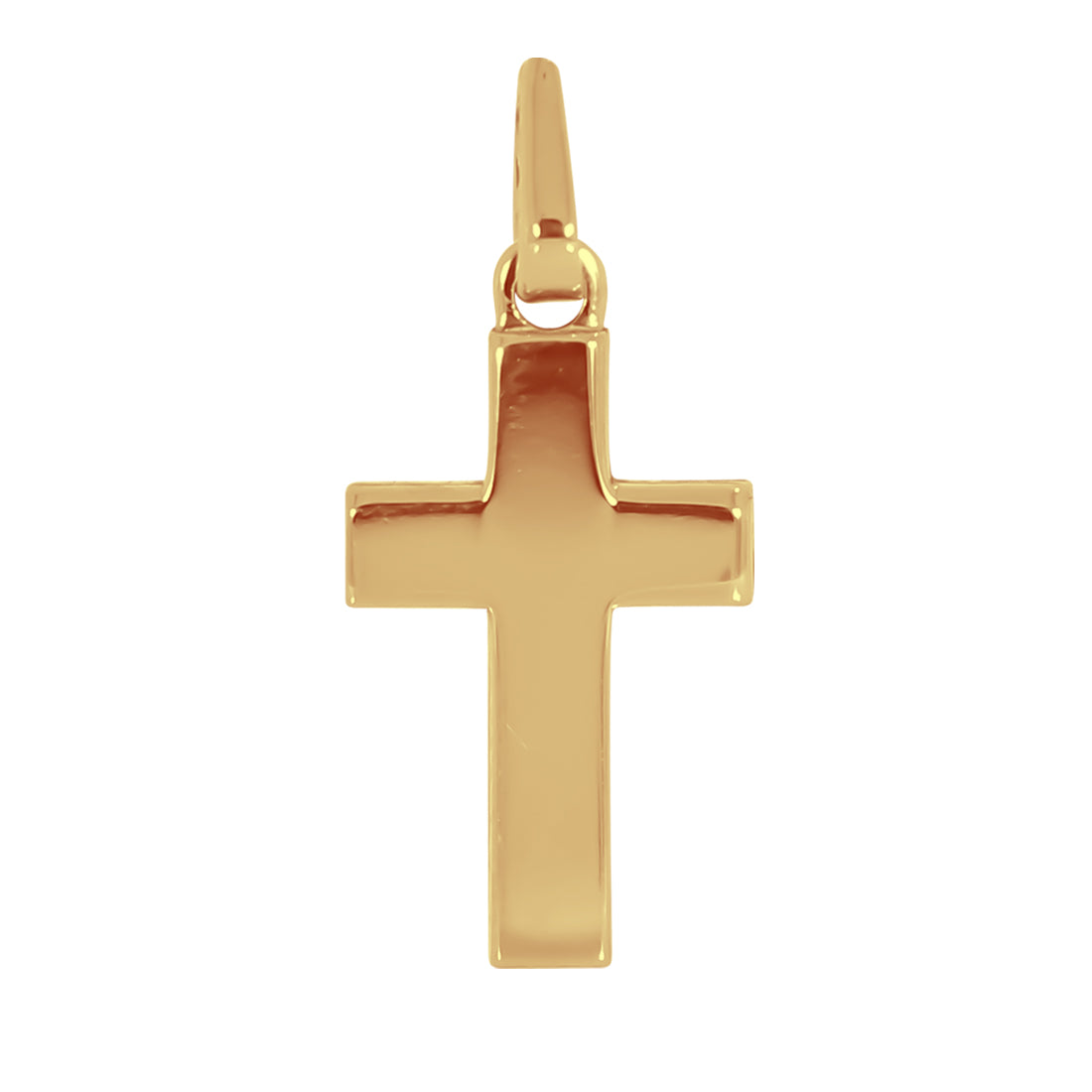 Cruz Oro 14k - Lisa de 2 cm Alto, 1 cm Ancho