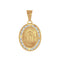 Medalla Oro 10k - Virgen de Guadalupe 2.4 cm con Zirconias