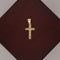 Cruz Oro 10k - Cristo Biselado con Zirconias 2.1 cm Alto