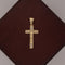 Cruz Oro 10k - Cristo Biselado con Zirconias 2.8 cm Alto