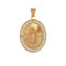 Medalla Oro 10k - Virgen de Guadalupe 2.7 cm con Zirconias