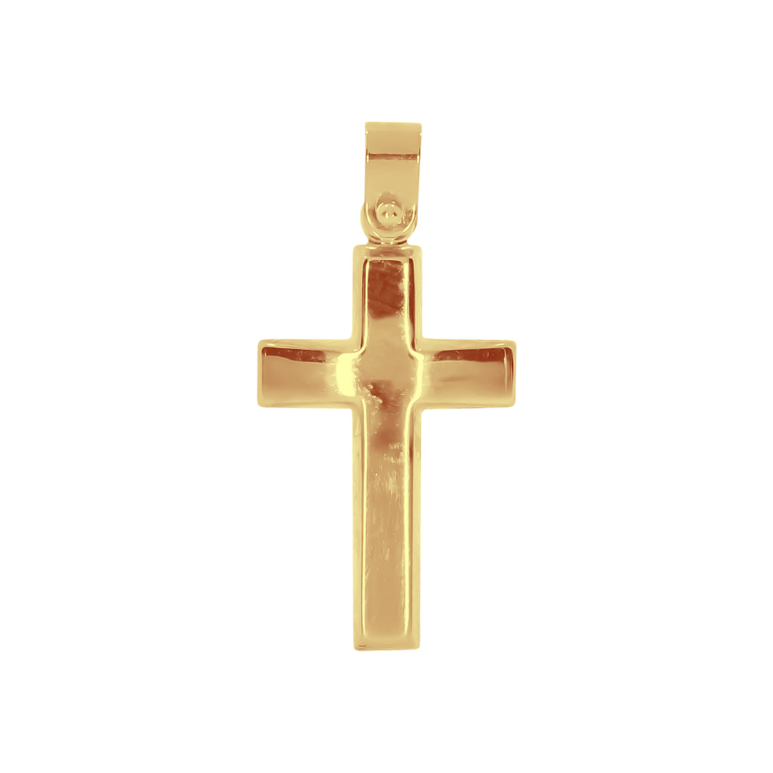 Cruz Oro 10k - Lisa de 2.8 cm Alto