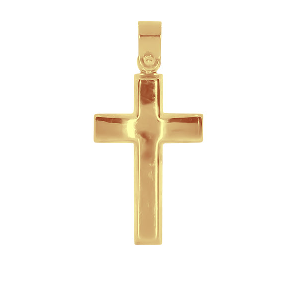 Cruz Oro 14k - Lisa de 2.8 cm Alto