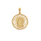 Medalla Oro 10k - Virgen Niña  alto 2.5 cm, ancho 1.8 cm
