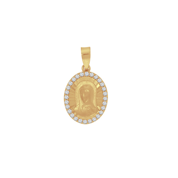 Medalla Oro 10k - Virgen de Guadalupe con Zirconias
