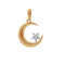 Dije Oro 14k - Luna Turca con Estrella con Diamantes