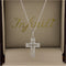 Cruz Oro Blanco 14k - Diamantes 12 Puntos Totales