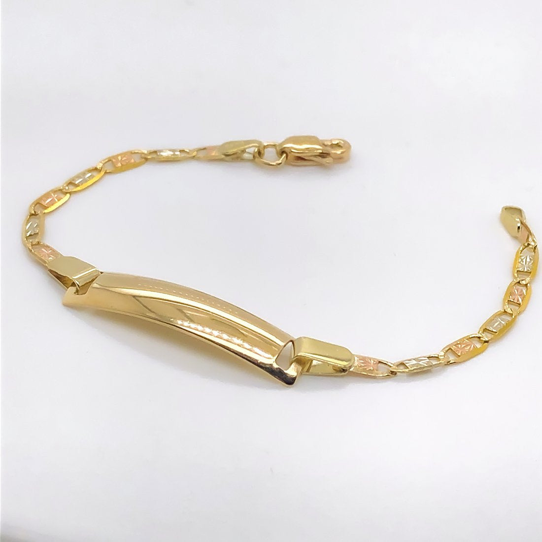 Esclava Gucci Diamantantada, 12.5 cm Largo, Ancho 4 mm, Oro Florentino 10k - Infiniti Joyas