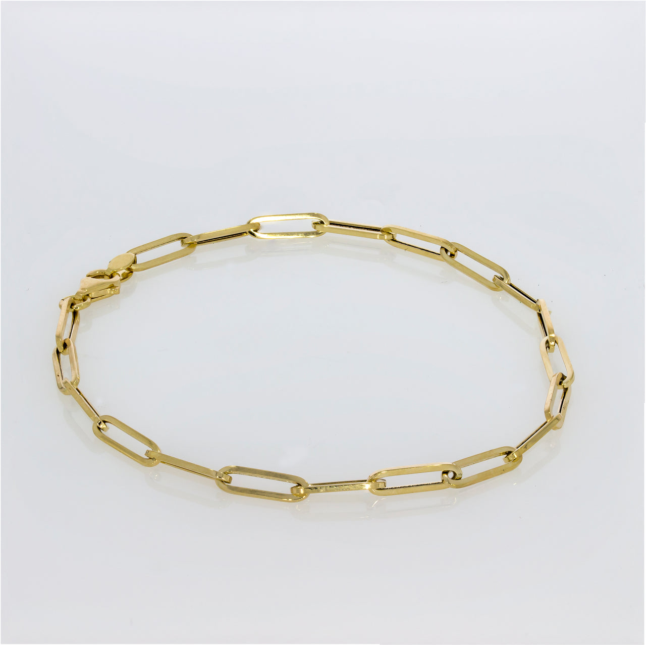 Pulsera Oro 14k - Estilo Clip de 19 cm Larga