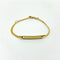 Esclava Oro 14k - Tejido Marinero con Placa 12-14 cm