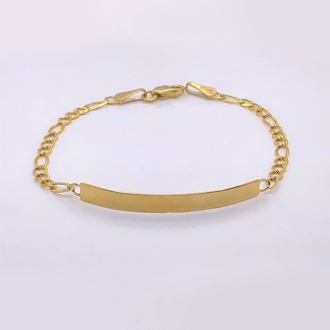 Esclava Cartier Eslabón Platinado, 16 cm Largo, Ancho 3 mm, Oro 10k - Infiniti Joyas