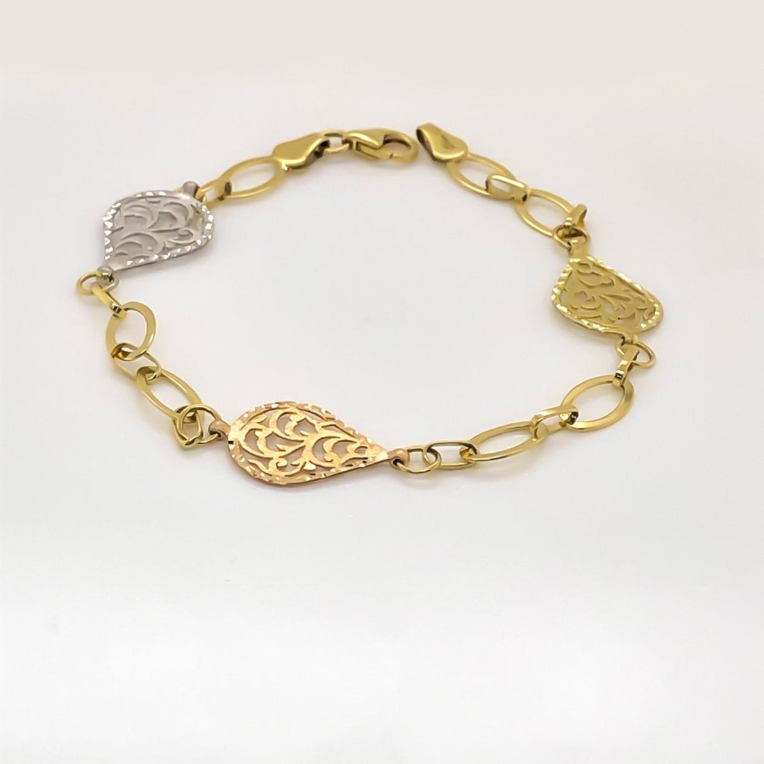 Pulsera Oro Florentino 10k, 19 cm Largo, Ancho 10 mm, Oro 10k - Infiniti Joyas