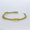 Esclava Oro Florentino 10k - Tejido Chino con Placas, Largo 18 cm, Ancho 5 mm