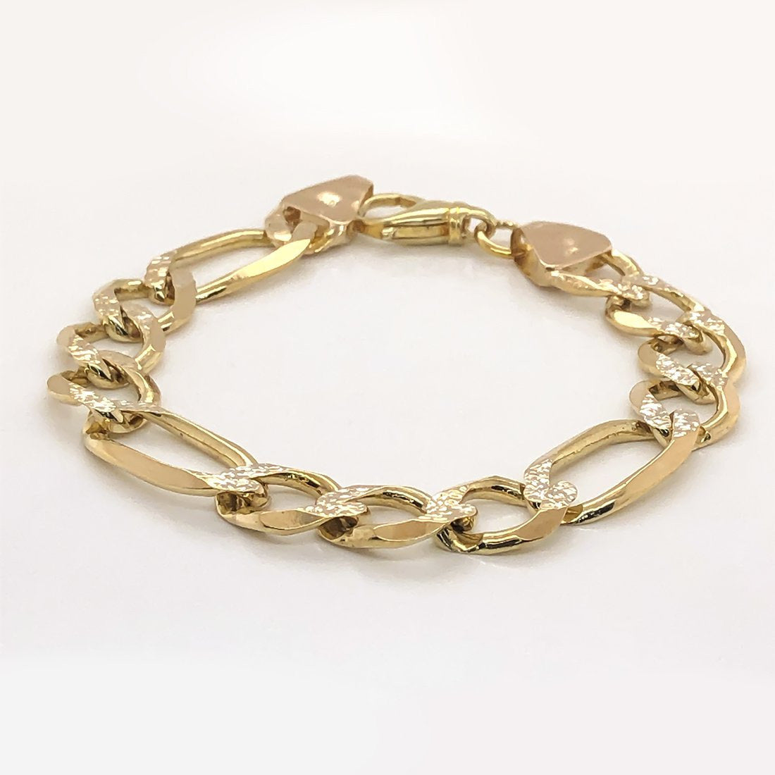 Pulso Cartier Oro 10k, Diamantado 21 cm de Largo, Ancho 12 mm, Oro 10k - Infiniti Joyas