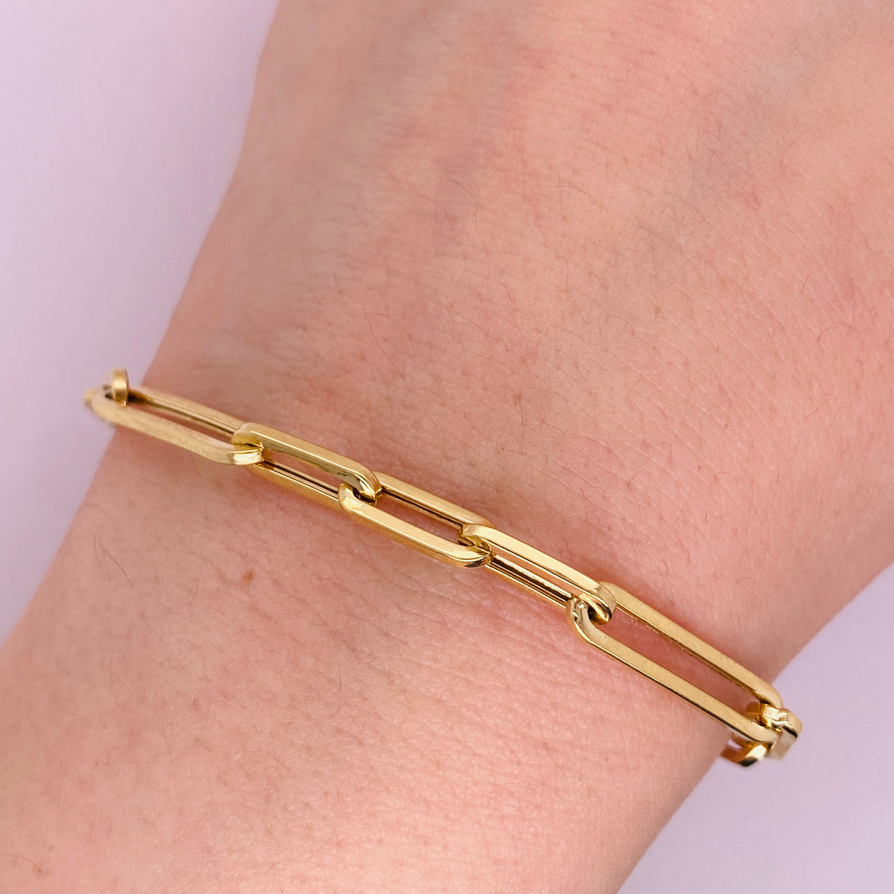 Pulsera Oro 10k - Estilo Clip de 19 cm Larga