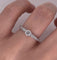 Anillo Oro Blanco 14k - Pavé con Diamante Natural 0.47 CTW