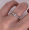 Anillo Oro Blanco 14k - Pavé con Diamante Natural 0.30 CTW