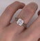 Anillo Oro 10k - Pavé Doble Fila con Zirconias Corte Princesa
