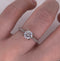 Anillo Oro Blanco 10k, Zirconia Central de 5.50 mm